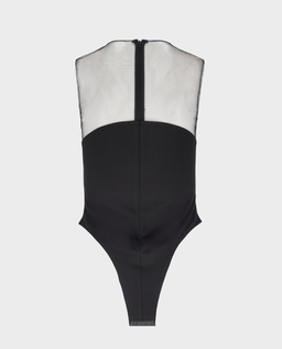 Czarne body z siateczką Iveta - Image #1
