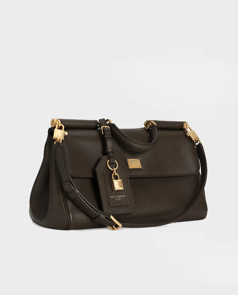 Brązowa skórzana torebka My Sicily - Image #2