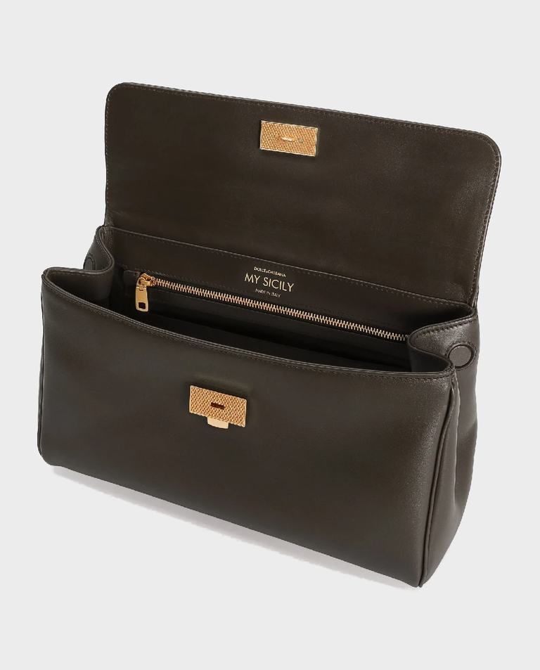 Brązowa skórzana torebka My Sicily - Image #5