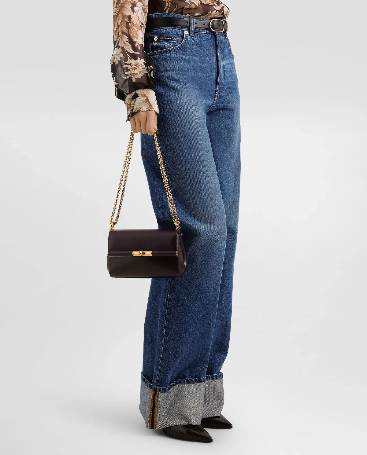 Burgundowa skórzana torebka Marlene Mini - Image #1