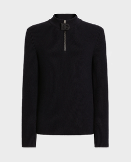 Granatowy sweter z suwakiem - Image #1