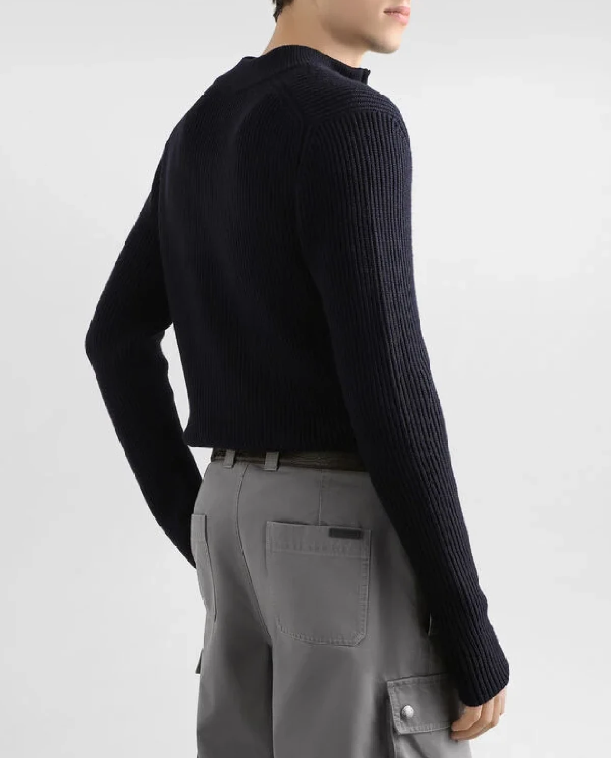 Granatowy sweter z suwakiem - Image #3