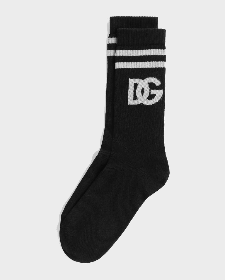 Czarne skarpetki z żakardowym logo