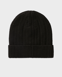 Czarna wełniana czapka z logo - Image #1