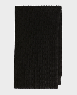 Czarny wełniany szalik - Image #1