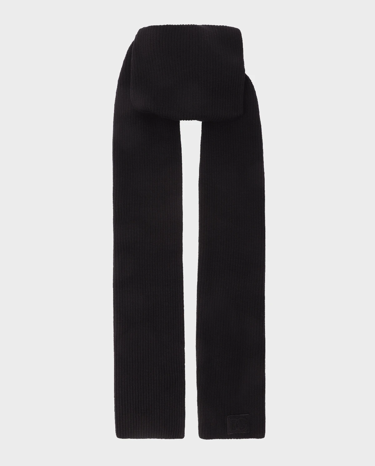 Czarny wełniany szalik - Image #0