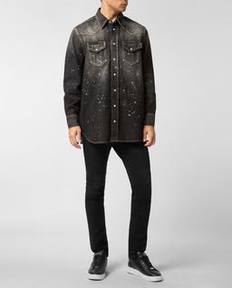 Jeansowa koszula oversize - Image #2