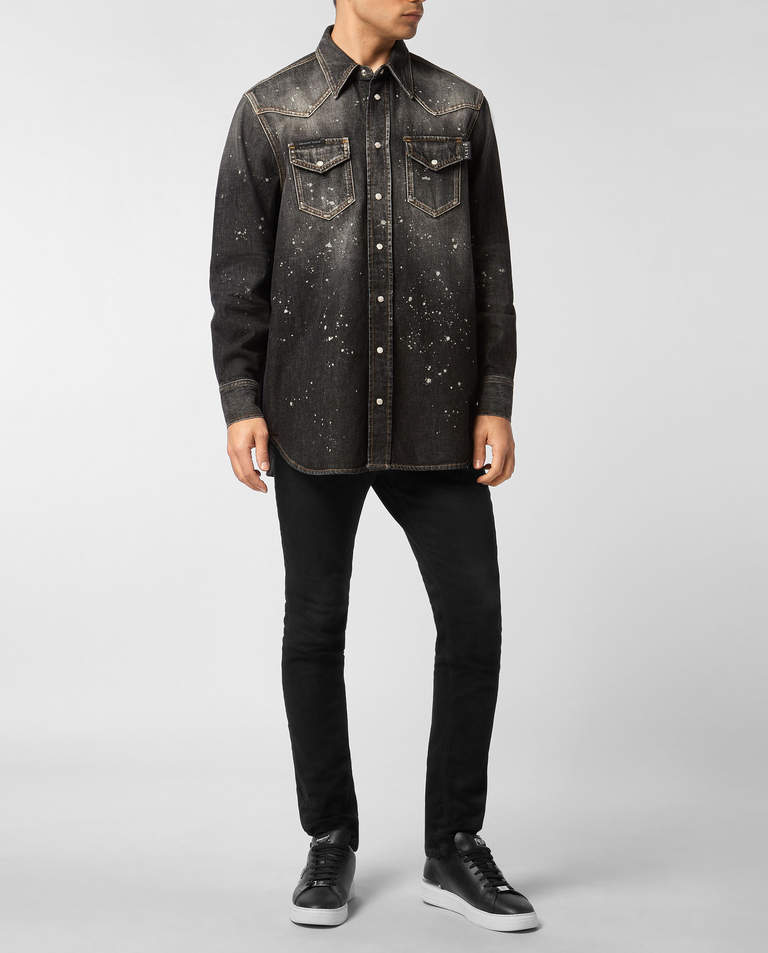 Jeansowa koszula oversize - Image #2