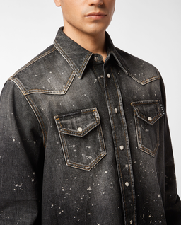 Jeansowa koszula oversize - Image #4