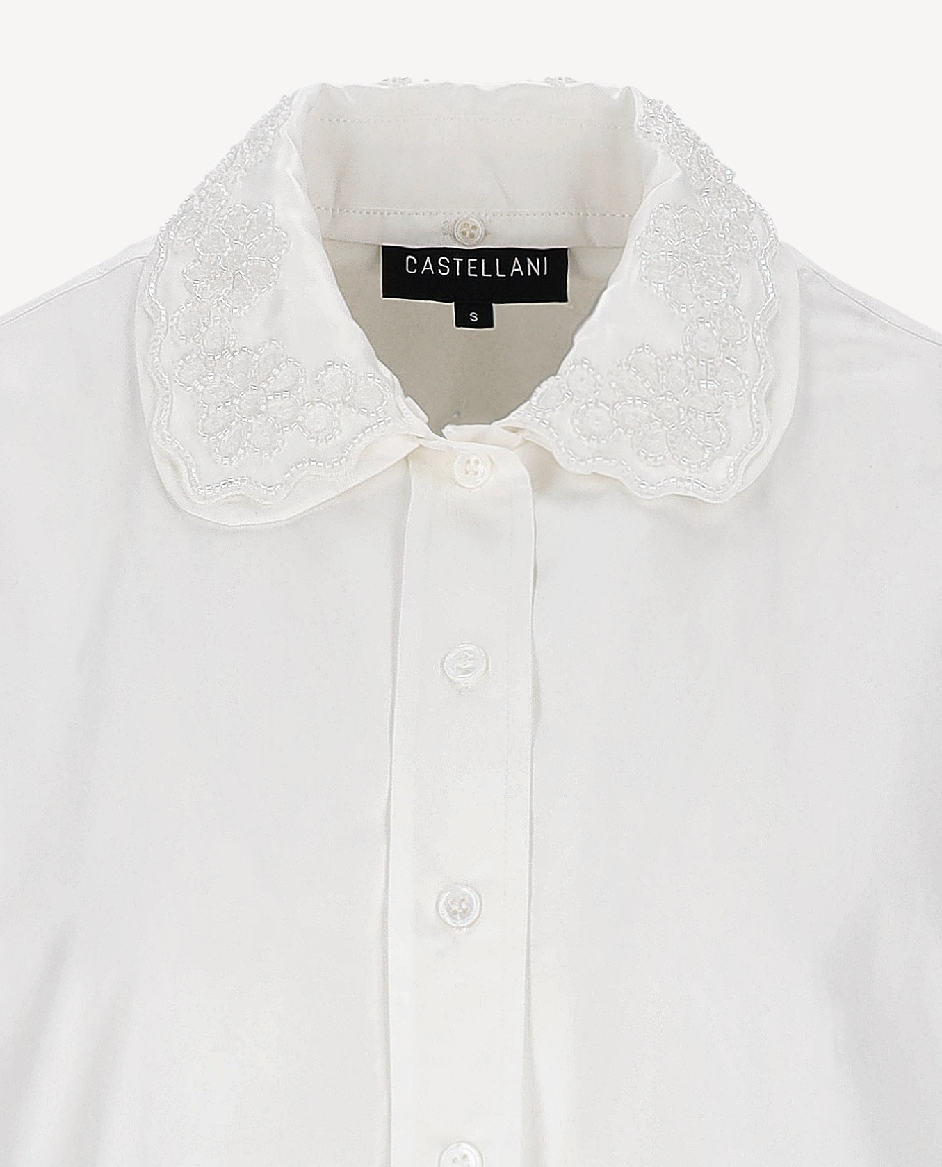 Biała koszula z ozdobnym kołnierzykiem Clarette - Image #2