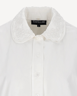 Biała koszula z ozdobnym kołnierzykiem Clarette - Image #2