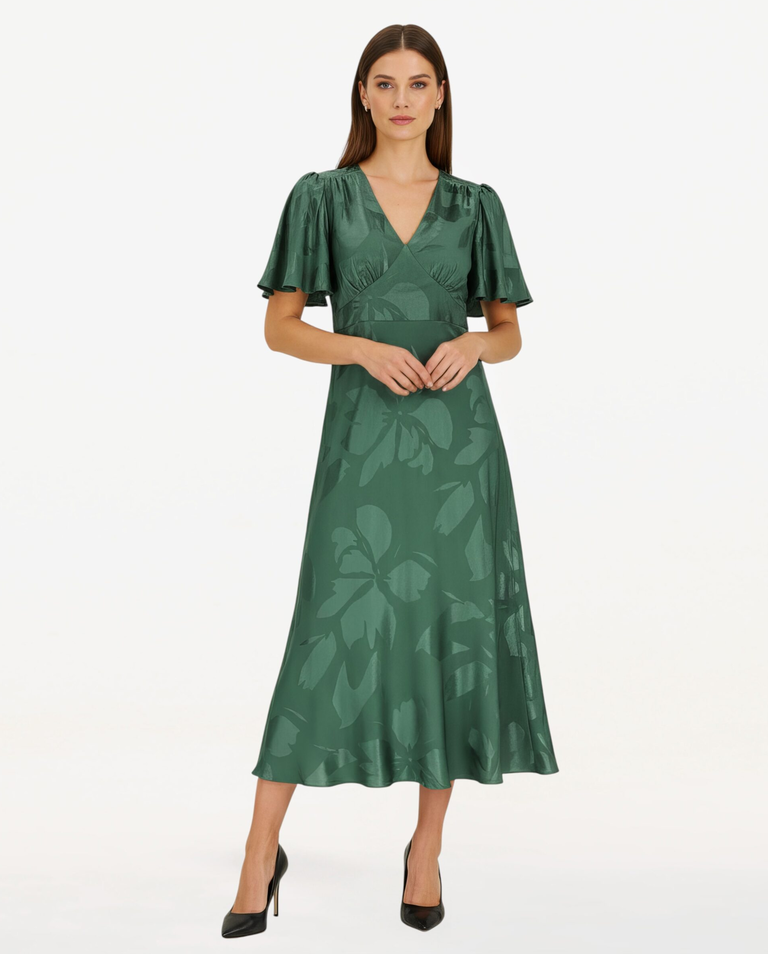 Zielona sukienka z wiskozy Sylvi