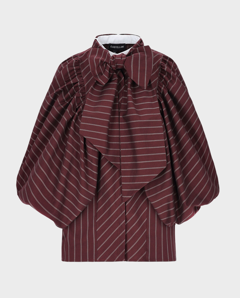 Bordowa koszula z kokardą Bosca