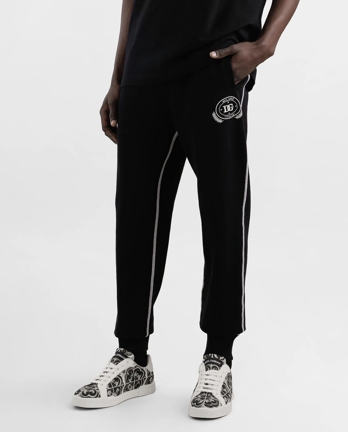 Czarne spodnie dresowe z logo - Image #0