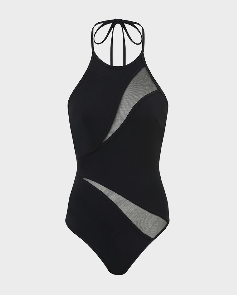 Strój jednoczęściowy z siateczką