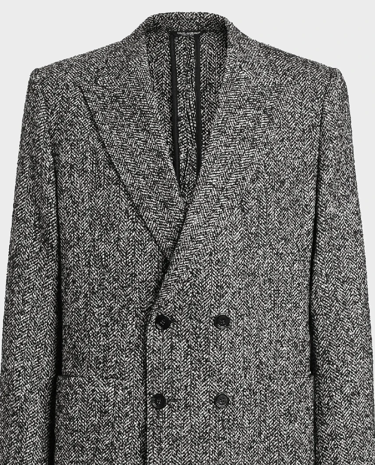 Dwurzędowa wełniana marynarka