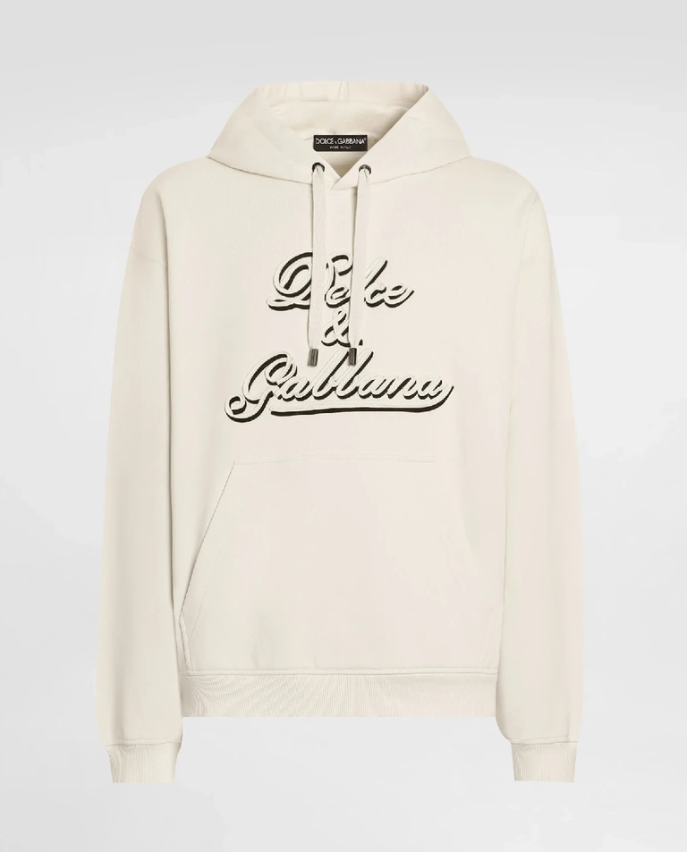 Kremowa bluza z kapturem