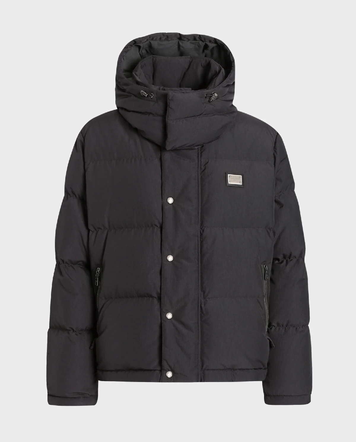 Ciemnoszara pikowana kurtka z logo - Image #1