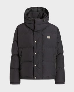 Ciemnoszara pikowana kurtka z logo - Image #1