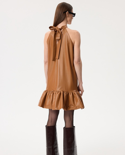 Skórzana sukienka w kształcie litery A - Image #5