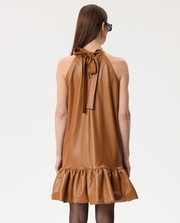 Skórzana sukienka w kształcie litery A - Image #2