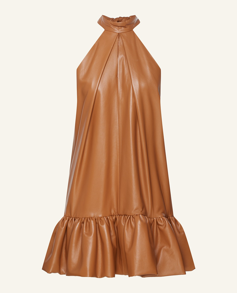 Skórzana sukienka w kształcie litery A - Image #7