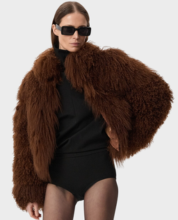 Brązowe krótkie futro - Image #0