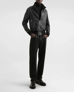 Czarna skórzana kurtka - Image #1