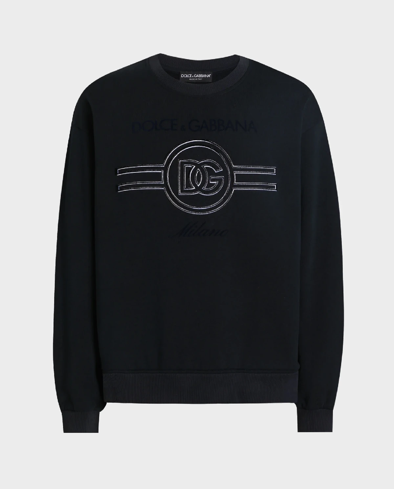 Granatowa bluza z haftem