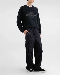 Granatowa bluza z haftem - Image #1