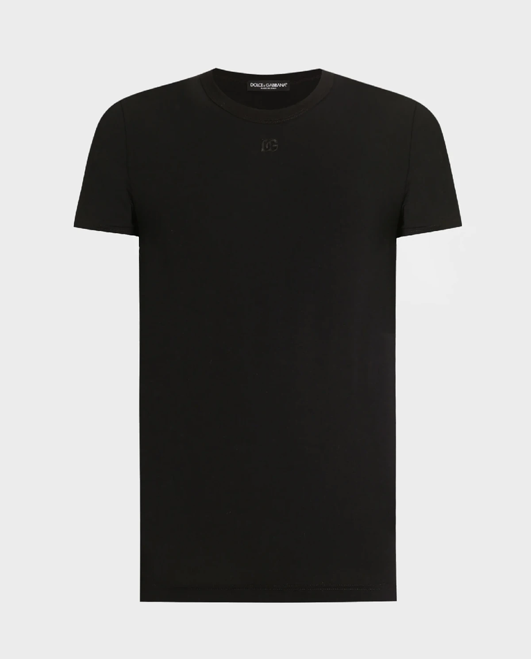 Czarna bawełniana koszulka z logo