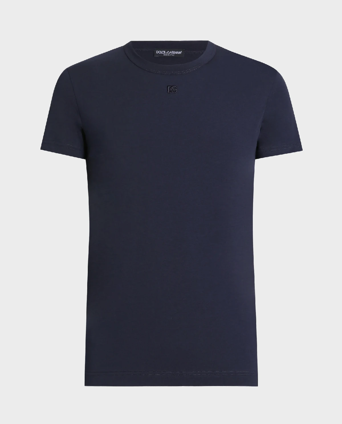 Granatowa bawełniana koszulka z logo - Image #1