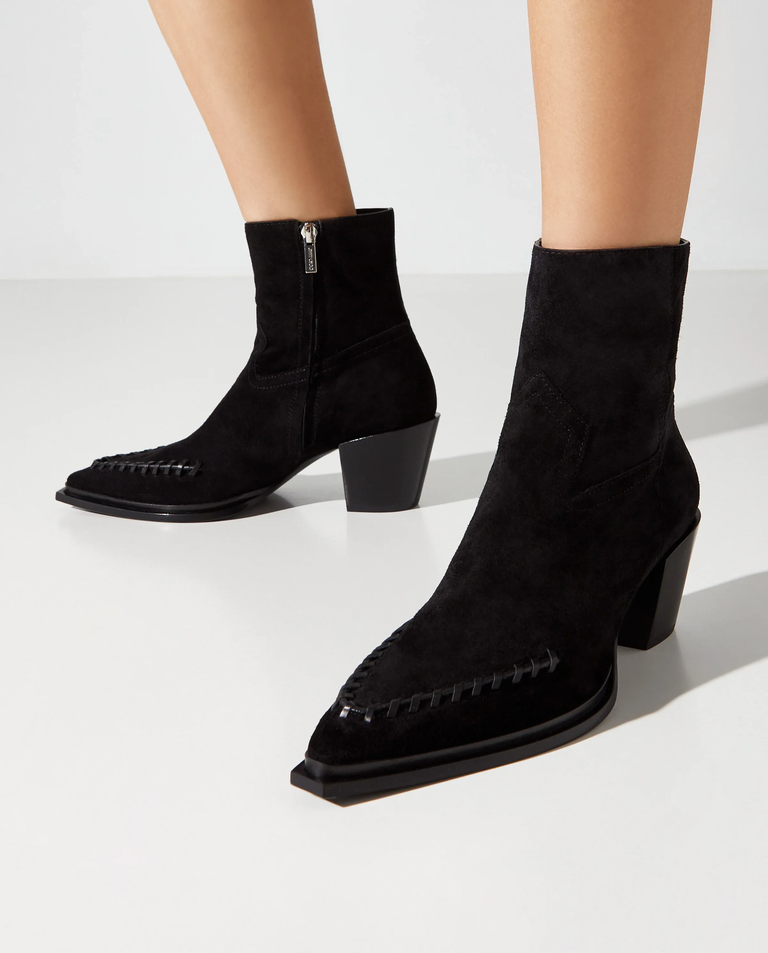 Czarne zamszowe botki Cece 60