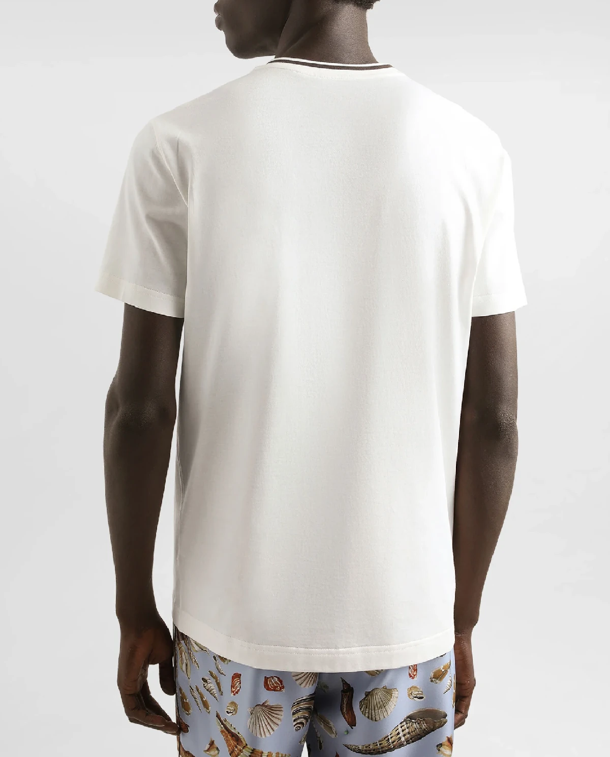 Biała bawełniana koszulka z logo - Image #2