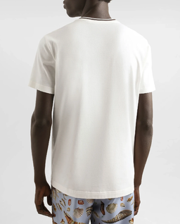 Biała bawełniana koszulka z logo - Image #2