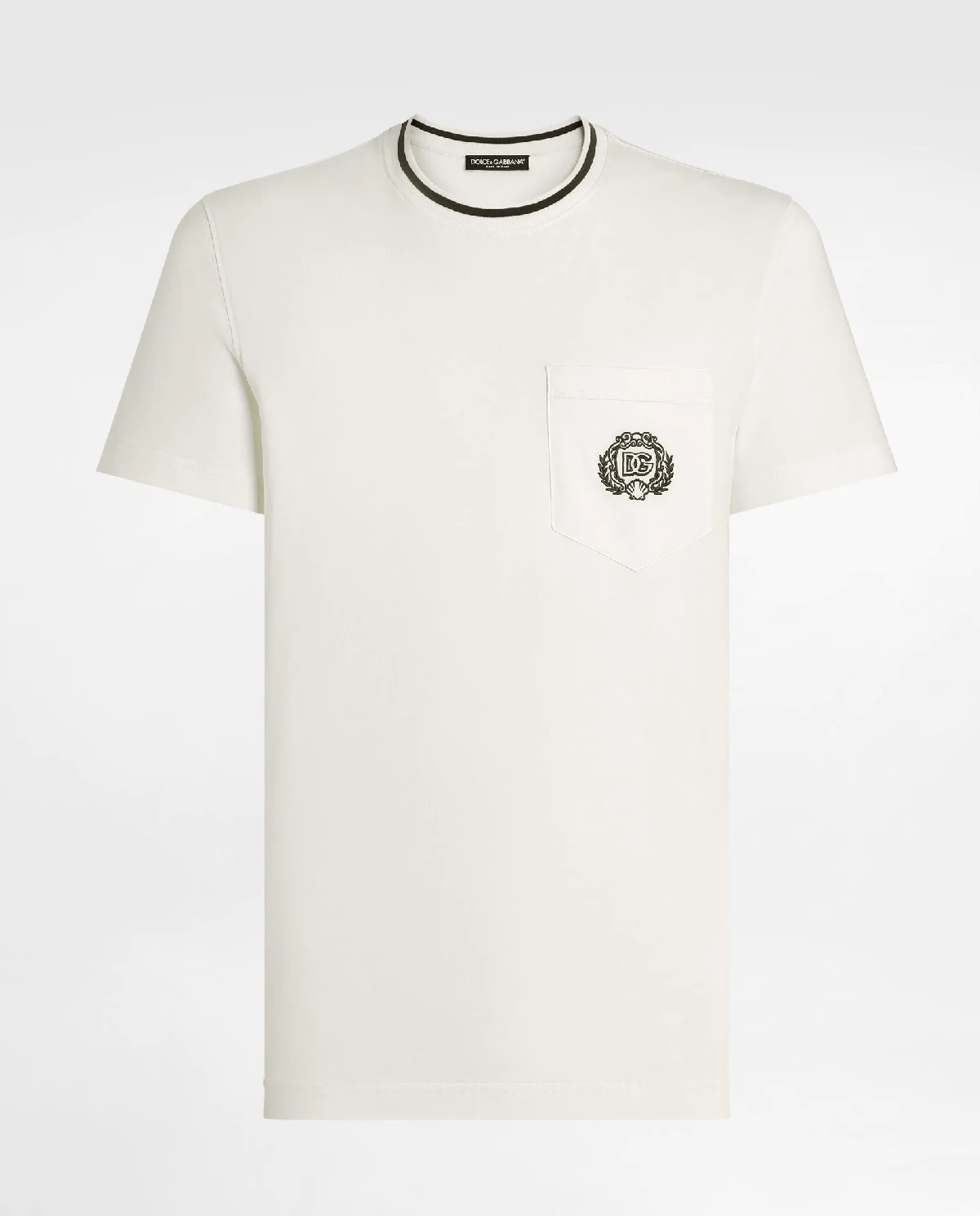 Biała bawełniana koszulka z logo - Image #1