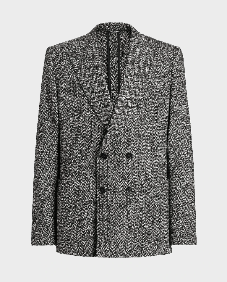 Dwurzędowa wełniana marynarka