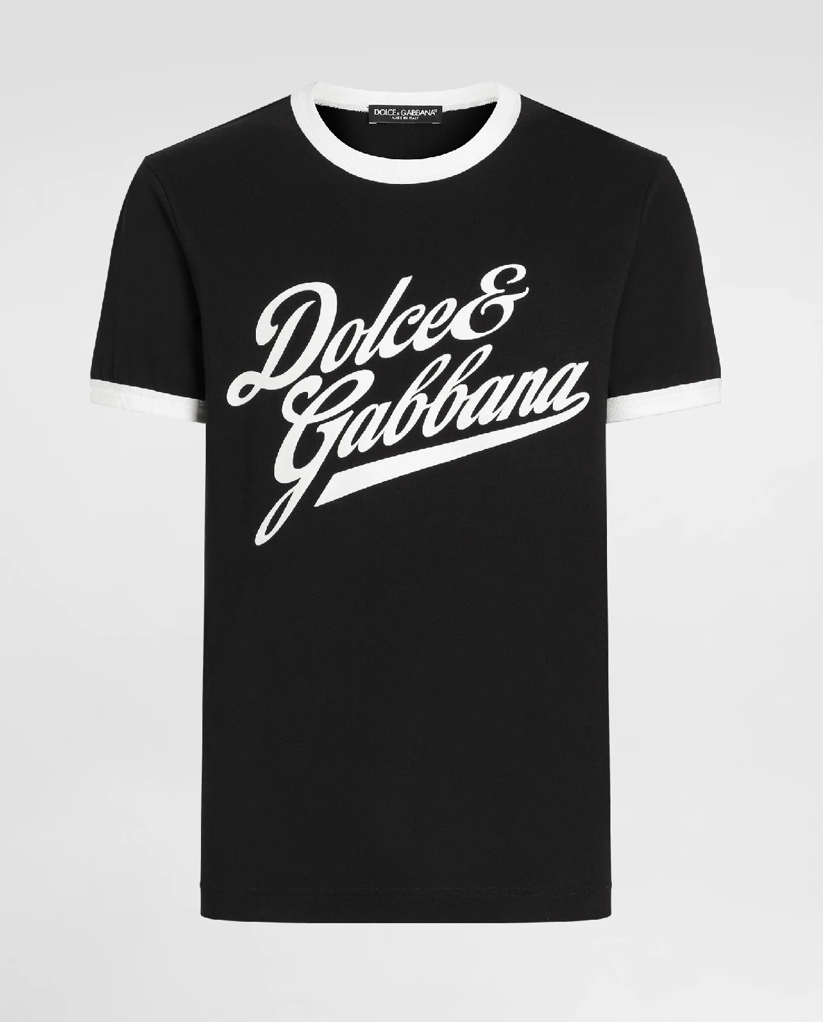 Czarna bawełniana koszulka z logo - Image #0