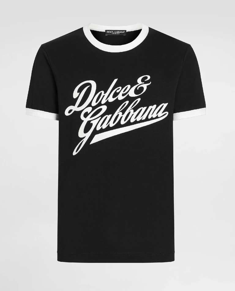 Czarna bawełniana koszulka z logo