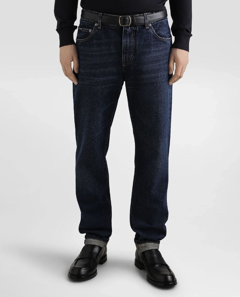 Granatowe jeansy Classic Fit