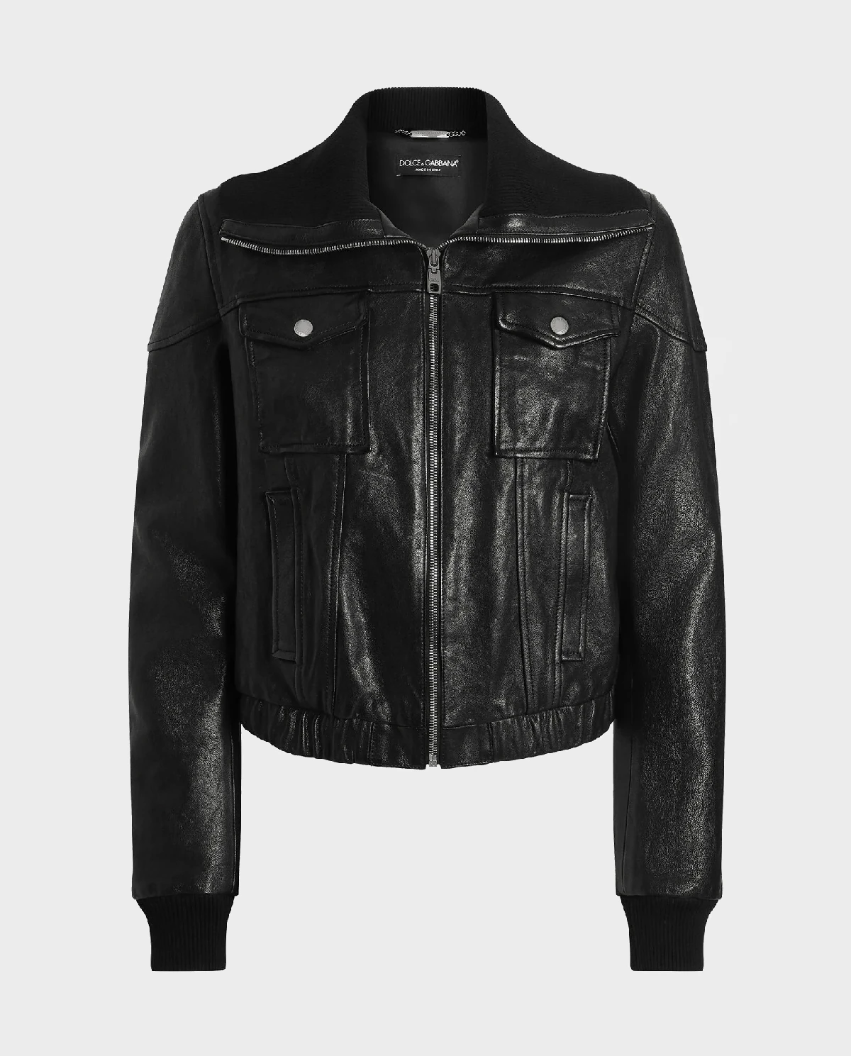 Czarna skórzana kurtka - Image #0