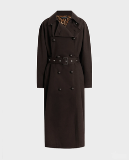 Brązowy dwurzędowy trencz - Image #1