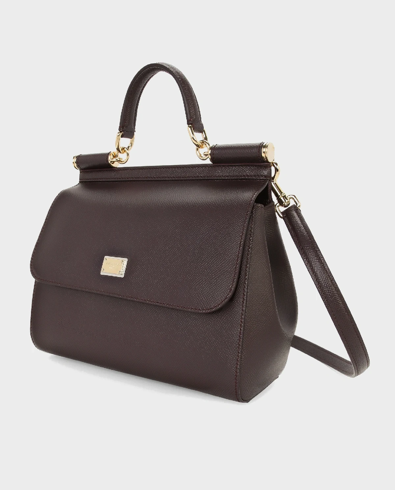 Burgundowa torebka Sicily Large - Image #6