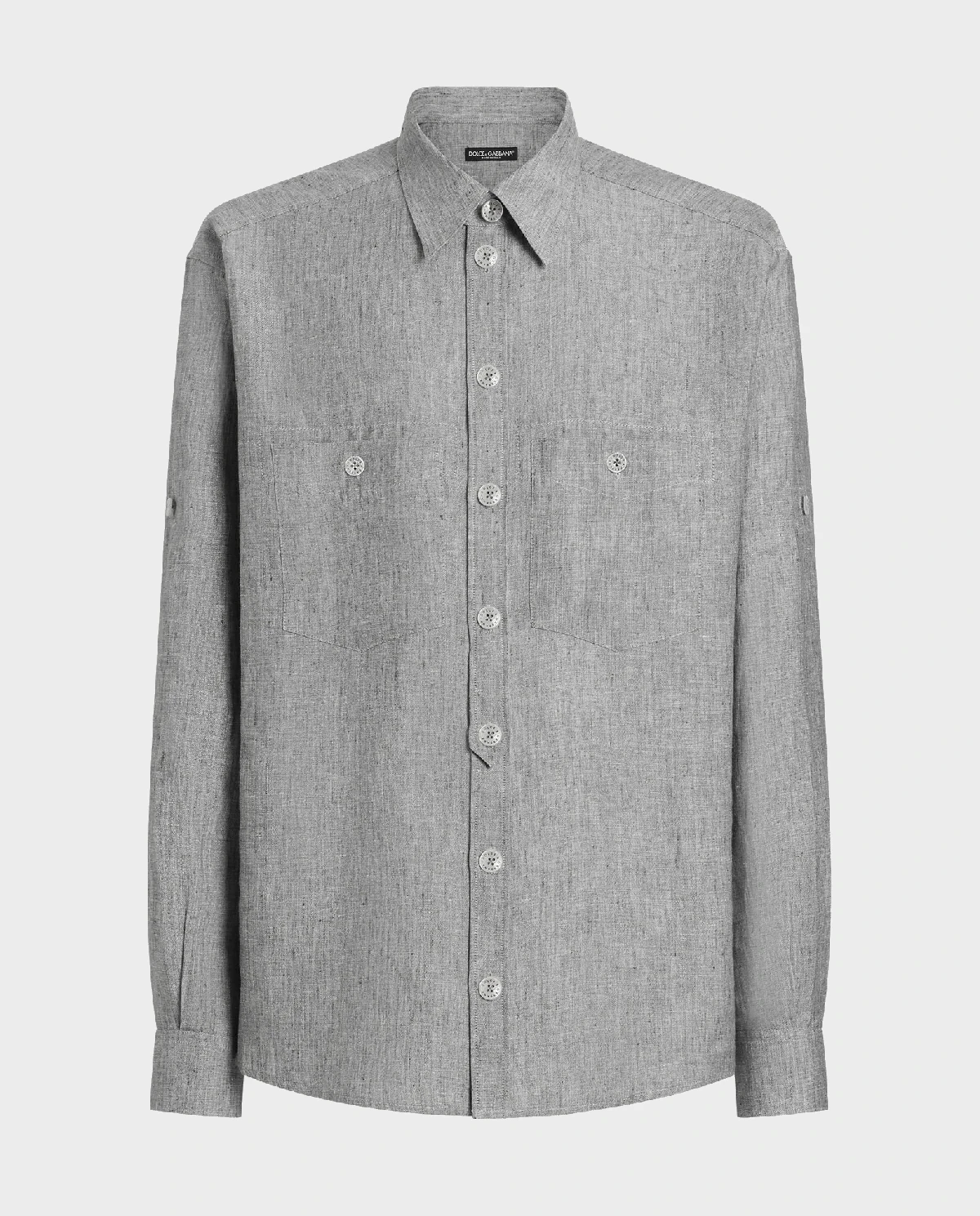 Lniana szara koszula - Image #0