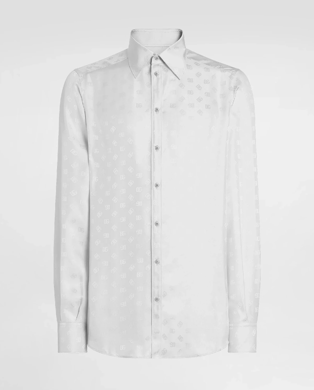 Jedwabna koszula z żakardowym logo Martini - Image #1