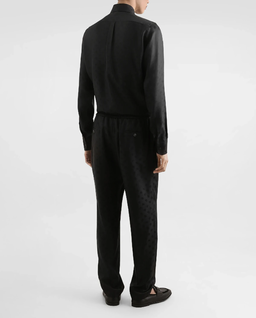 Czarna jedwabna koszula z logo Martini - Image #2