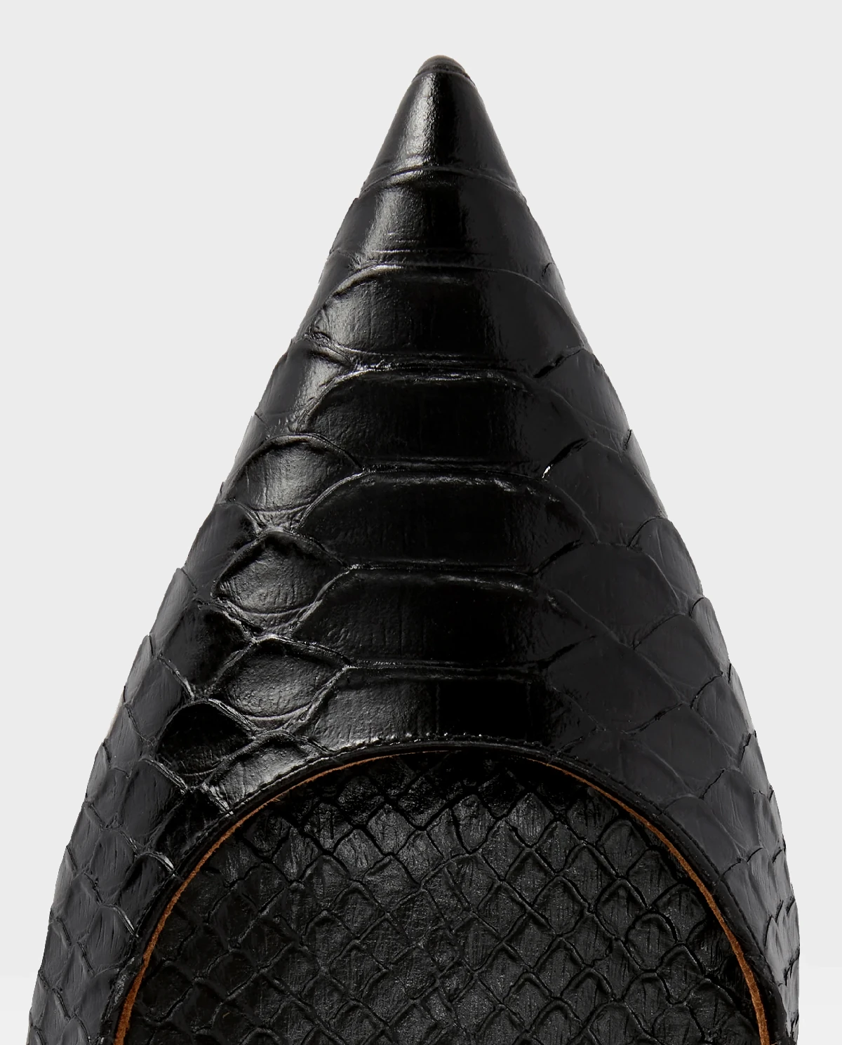 Czarne szpilki z nadrukiem skóry węża Vera 105 - Image #6