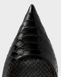 Czarne szpilki z nadrukiem skóry węża Vera 105 - Image #6