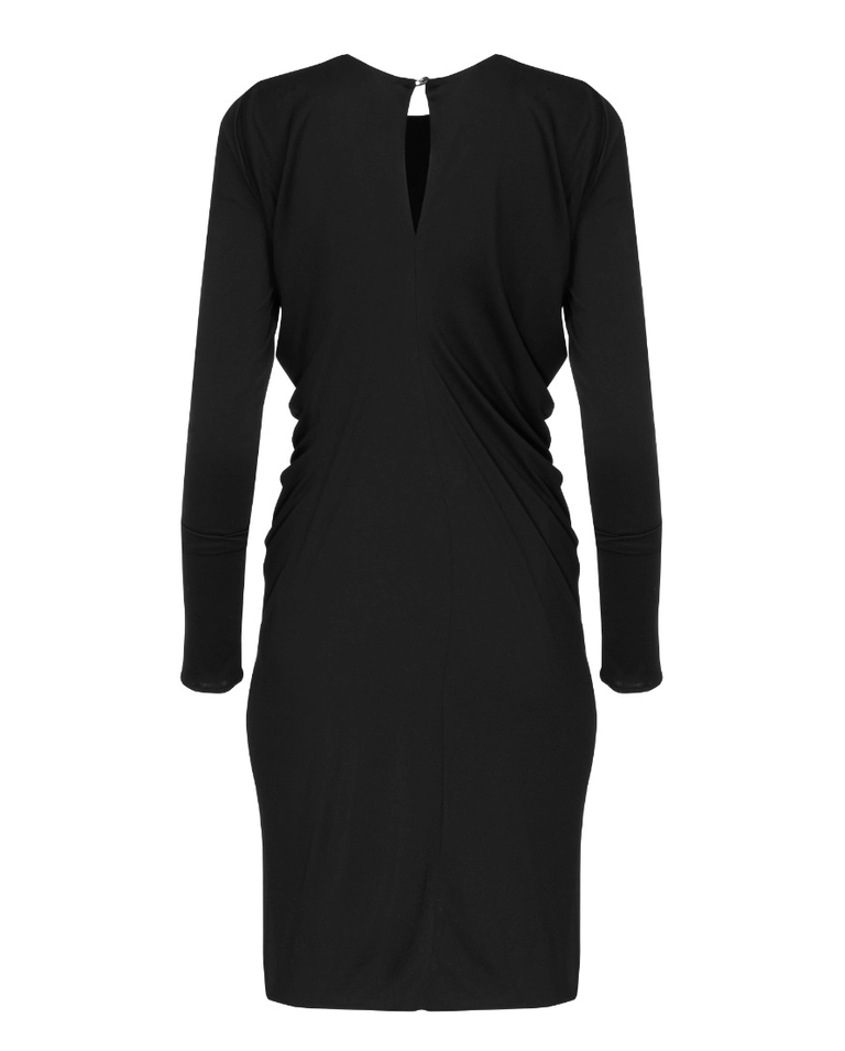 Czarna sukienka z drapowaniem