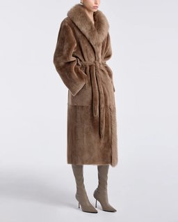 Długi płaszcz z owczej skóry Isadora - Image #2